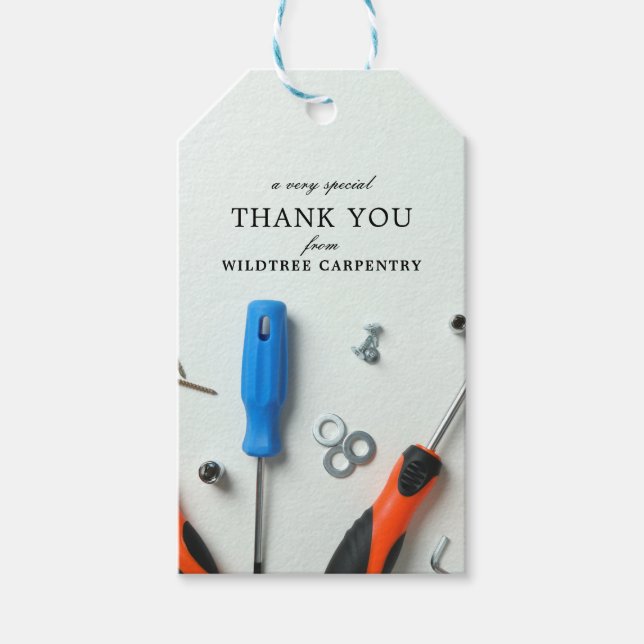 Byggkluster | Speciell Tack Presentetikett (Framsidan)