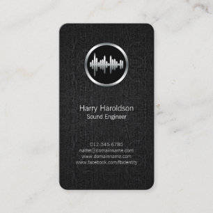 Byggkort för BlackGrunge BusinessCard för Ljud Ing Visitkort