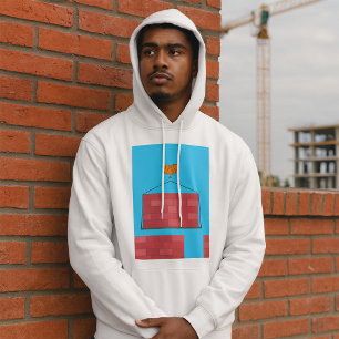 Byggkranens lyftbrickvägg hoodie