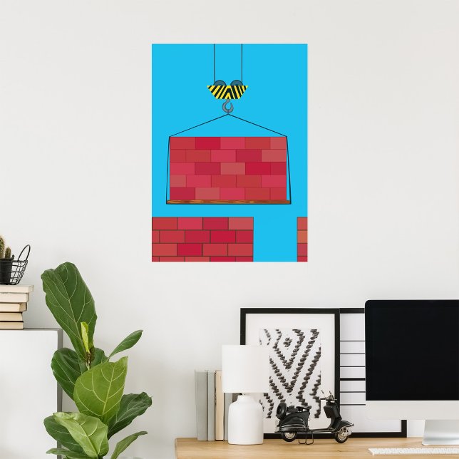 Byggkranens lyftbrickvägg poster (Skapare uppladdad)