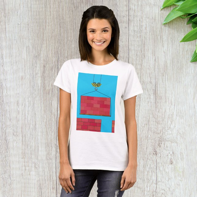 Byggkranens lyftbrickvägg t shirt (Skapare uppladdad)