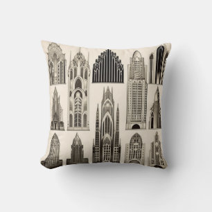 Byggnad 2 - Art Deco Mönster Blend Dekorativ kudde