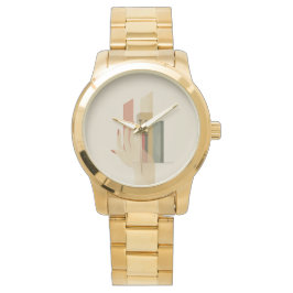 Byggnad Artist Oversized Guld Bracelet Watch Armbandsur