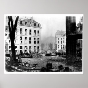 Byggnad av avenyn de l'Opera Poster