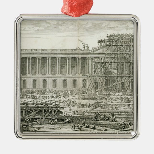 Byggnad av det huvudsakligt hänrycker av julgransprydnad metall (Framsidan)