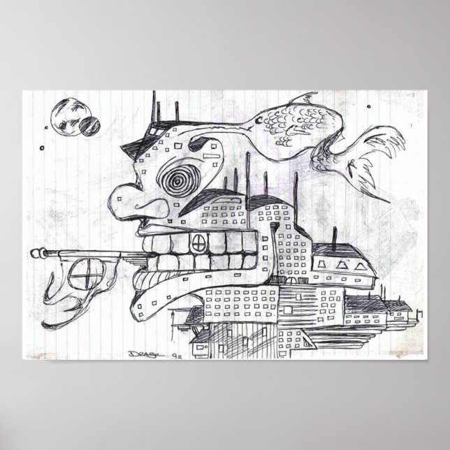 Byggnad av fisk i krig poster (Framsidan)