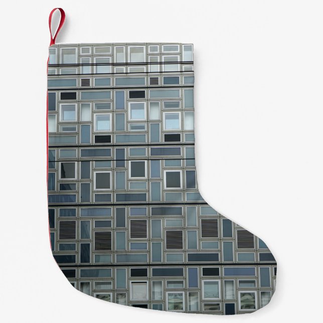 byggnad av grått-vägg liten julstrumpa (Framsidan)