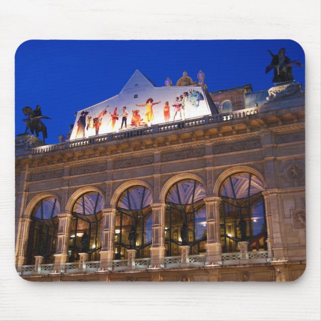 Byggnad av opera i Wien i Österrike Musmatta (Framsidan)