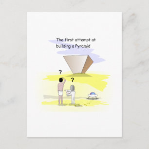 Byggnad av pyramider vykort