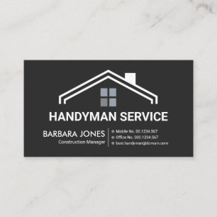 Byggnad av Rooftop Handyman Builder med enkel Snyg Visitkort