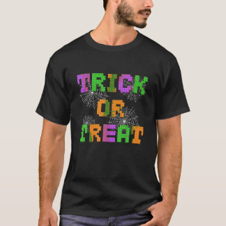 Byggnad Block Brick Bus eller godis Halloween Mast T Shirt