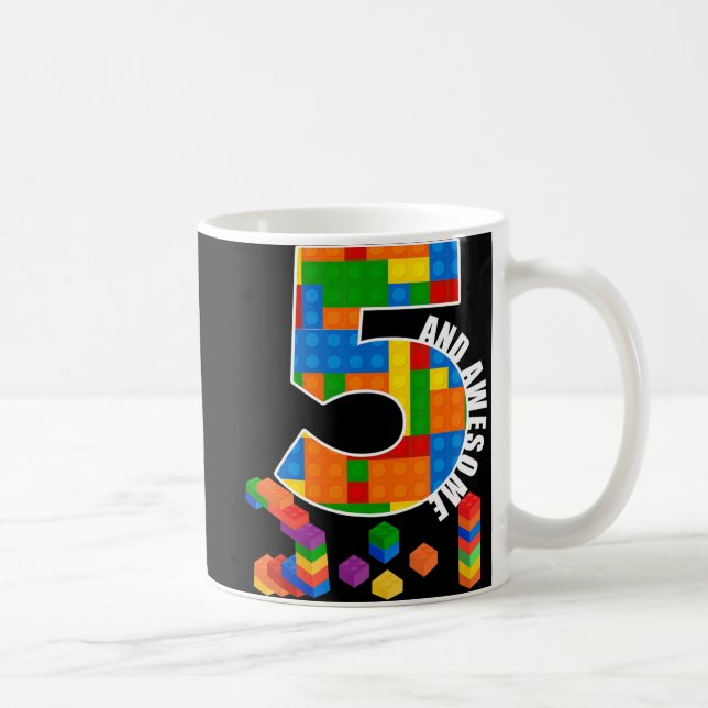 Byggnad block Bricks 5 år gamla Fantastisk-födelse Kaffemugg (Höger)