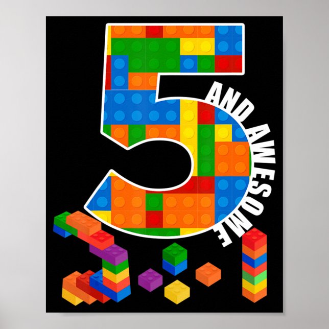 Byggnad block Bricks 5 år gamla Fantastisk-födelse Poster (Framsidan)