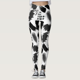 byggnad block.Svartvitt.w.01x4 Leggings