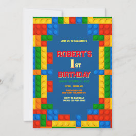 Byggnad Blocks Birthday, första uppförandet Inbjudningar