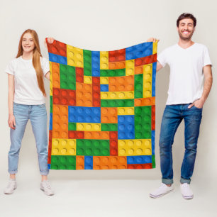 Byggnad Blocks Mönster skin Leksak Play Bricks Fleecefilt