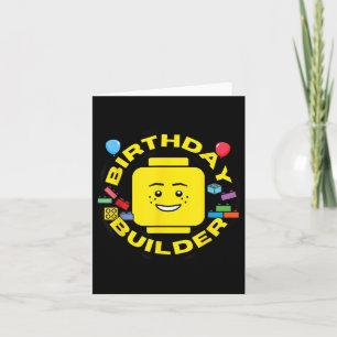 Byggnad Bricks Birthday Builder Blocks Figur Kort