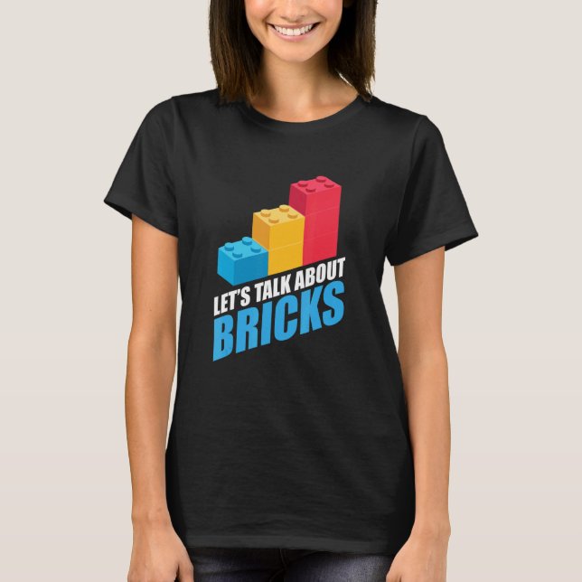 Byggnad Bricks Blocks Fläkt Master Builder Brickla T Shirt (Framsida)