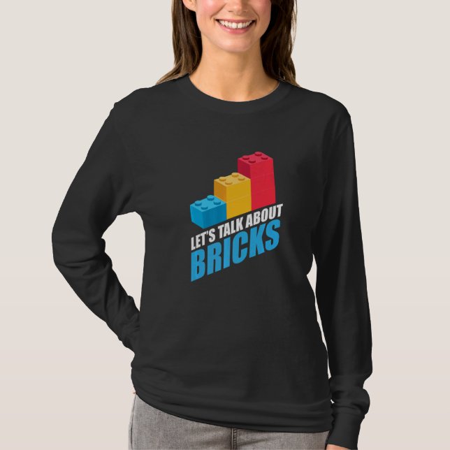 Byggnad Bricks Blocks Fläkt Master Builder Brickla T Shirt (Framsida)