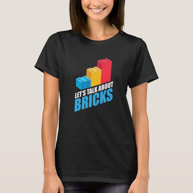 Byggnad Bricks Blocks Fläkt Master Builder Brickla T Shirt (Framsida)