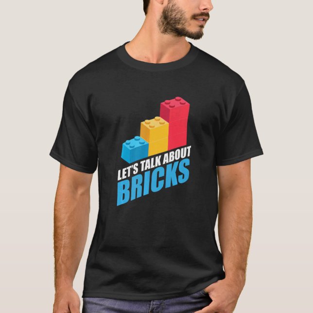 Byggnad Bricks Blocks Fläkt Master Builder Brickla T Shirt (Framsida)