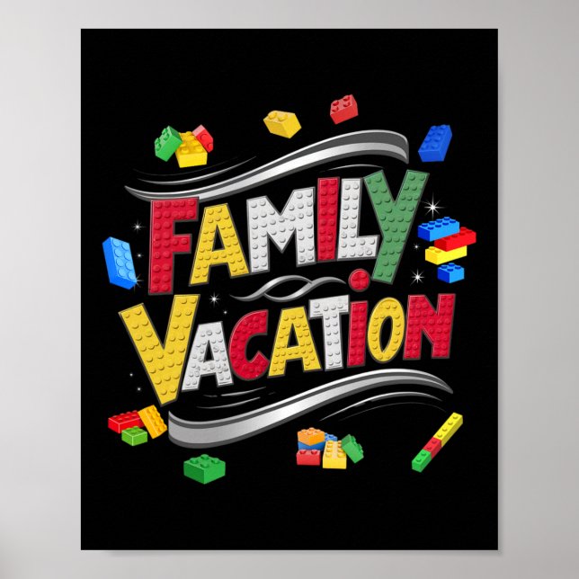 Byggnad Bricks Family Vacation Matching Master Bu Poster (Framsidan)