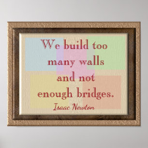 Byggnad Bridges _ Art Print -Isaac Newton print Poster