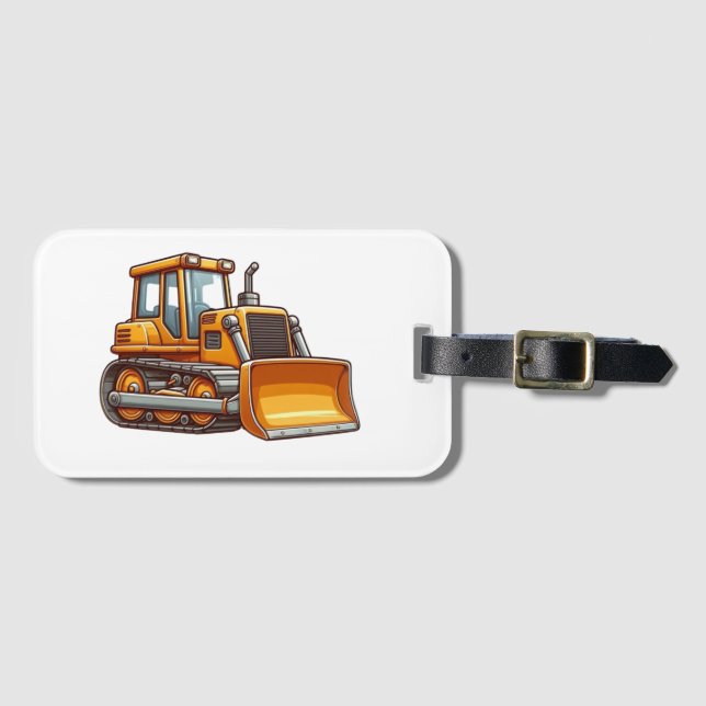 Byggnad/bulldozer Bagagebricka (Framsida horisontal)