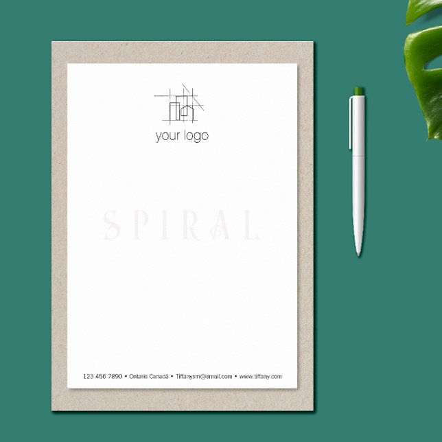 Byggnad byggentreprenör Modern minimalist Brevhuvud (Building Construction Contractor Modern Minimalist Letterhead)