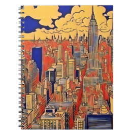 Byggnad City illustration Spiral Photo Notebook Anteckningsbok