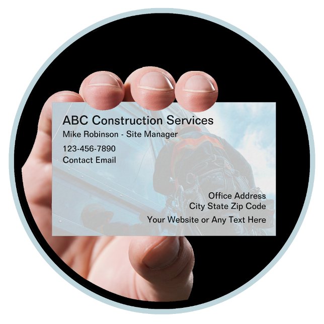 Byggnad Construction Services Modern Business Card Visitkort (Skapare uppladdad)