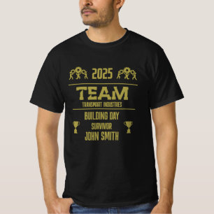 Byggnad-dag för företagslag t shirt