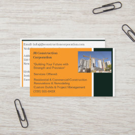 Byggnad entreprenör Byggnad Construction Crane Visitkort