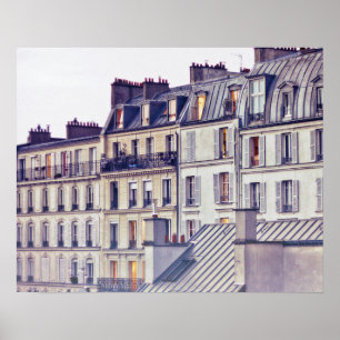 Byggnad för tak för Paris arkitektur bästa Poster