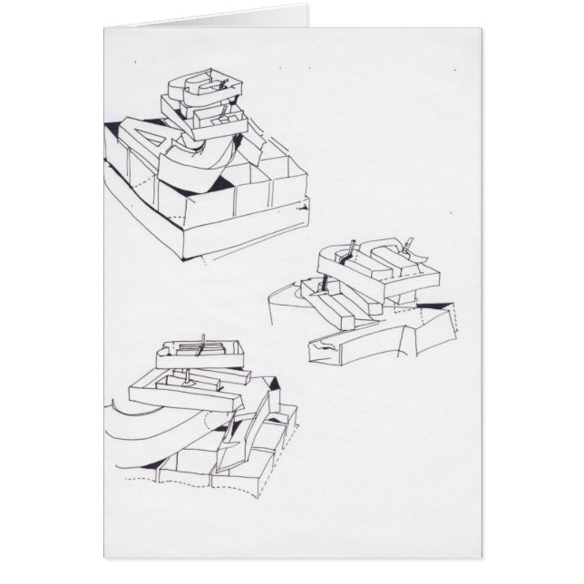 Byggnad Games 3 Stacking Brev Teckning 18 C Hälsningskort (Framsidan)