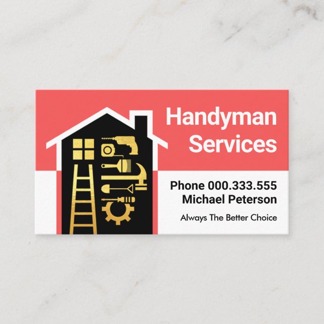 Byggnad Home Ram Construction Works Visitkort (Framsida)