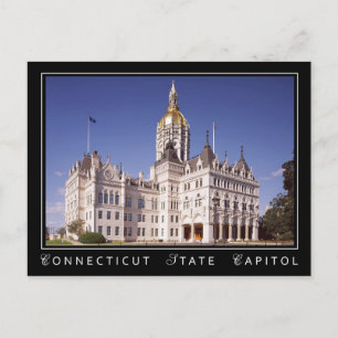 Byggnad i Connecticut State Huvudstad i Hartford Vykort