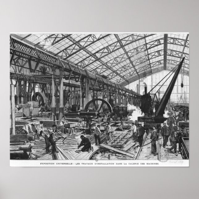 Byggnad i Galerie des Maskiner Poster (Framsidan)