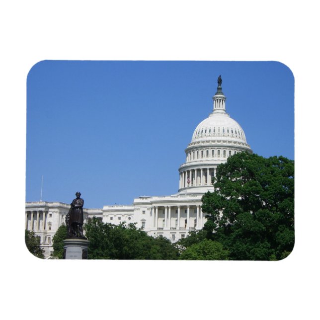 Byggnad i huvudstad i Washington DC Magnet (Horisontell)