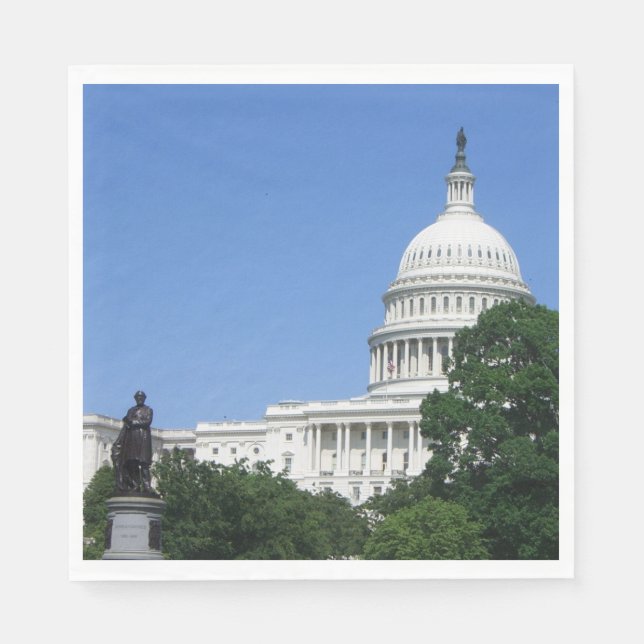 Byggnad i huvudstad i Washington DC Pappersservett (Framsidan)