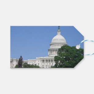 Byggnad i huvudstad i Washington DC Presentetikett