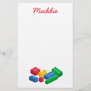 byggnad i Leksak tegelstenar färgade barn Brevpapper