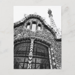 Byggnad i parken Güell i Barcelona Helg Vykort