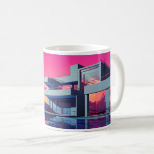 Byggnad i pop Art Kaffemugg