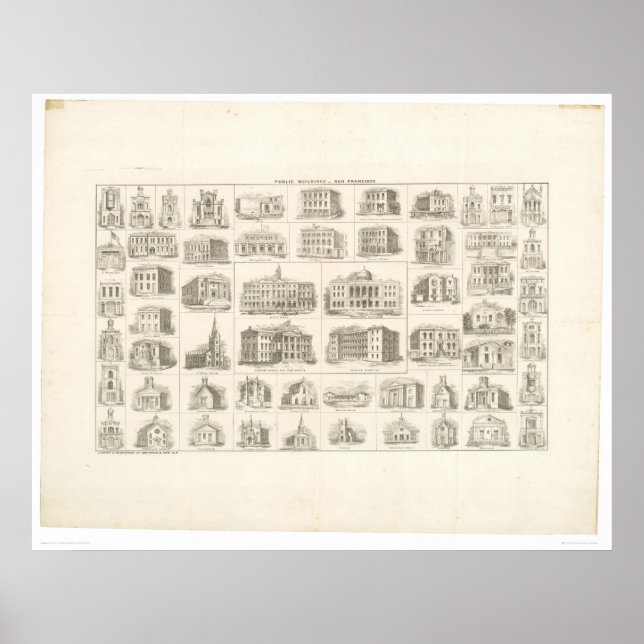 Byggnad i San Francisco (1372A) Poster (Framsidan)