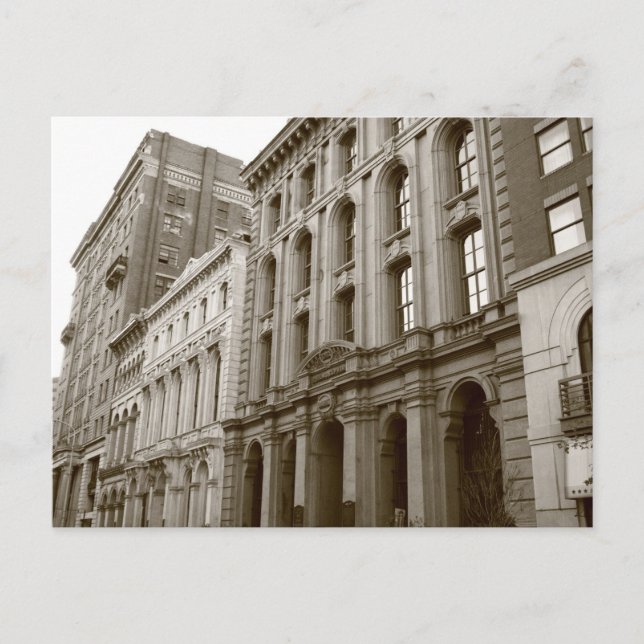 Byggnad i Sepia Tones Postcard Vykort (Framsida)