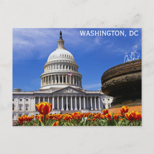 Byggnad i Washington DC United Stater Huvudstad Vykort