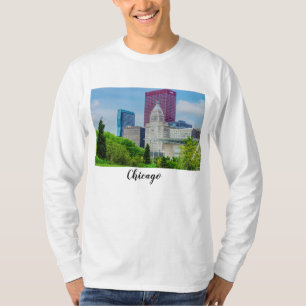Byggnad in Chicago Långärmad T-Shirt