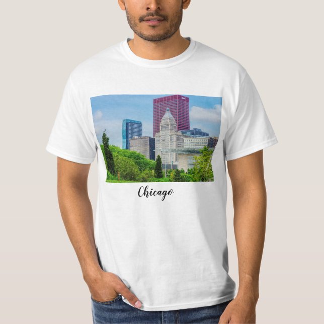 Byggnad in Chicago T-Shirt (Framsida)