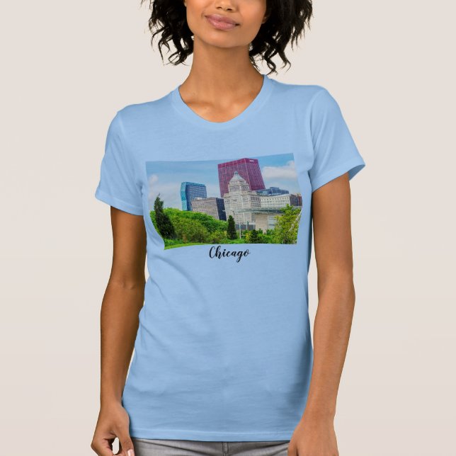 Byggnad in Chicago T-Shirt (Framsida)